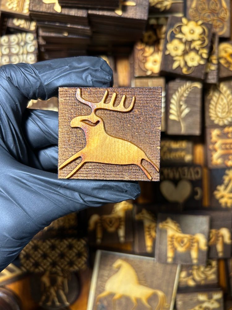 Деревянный штамп 052 (5x4.5) см