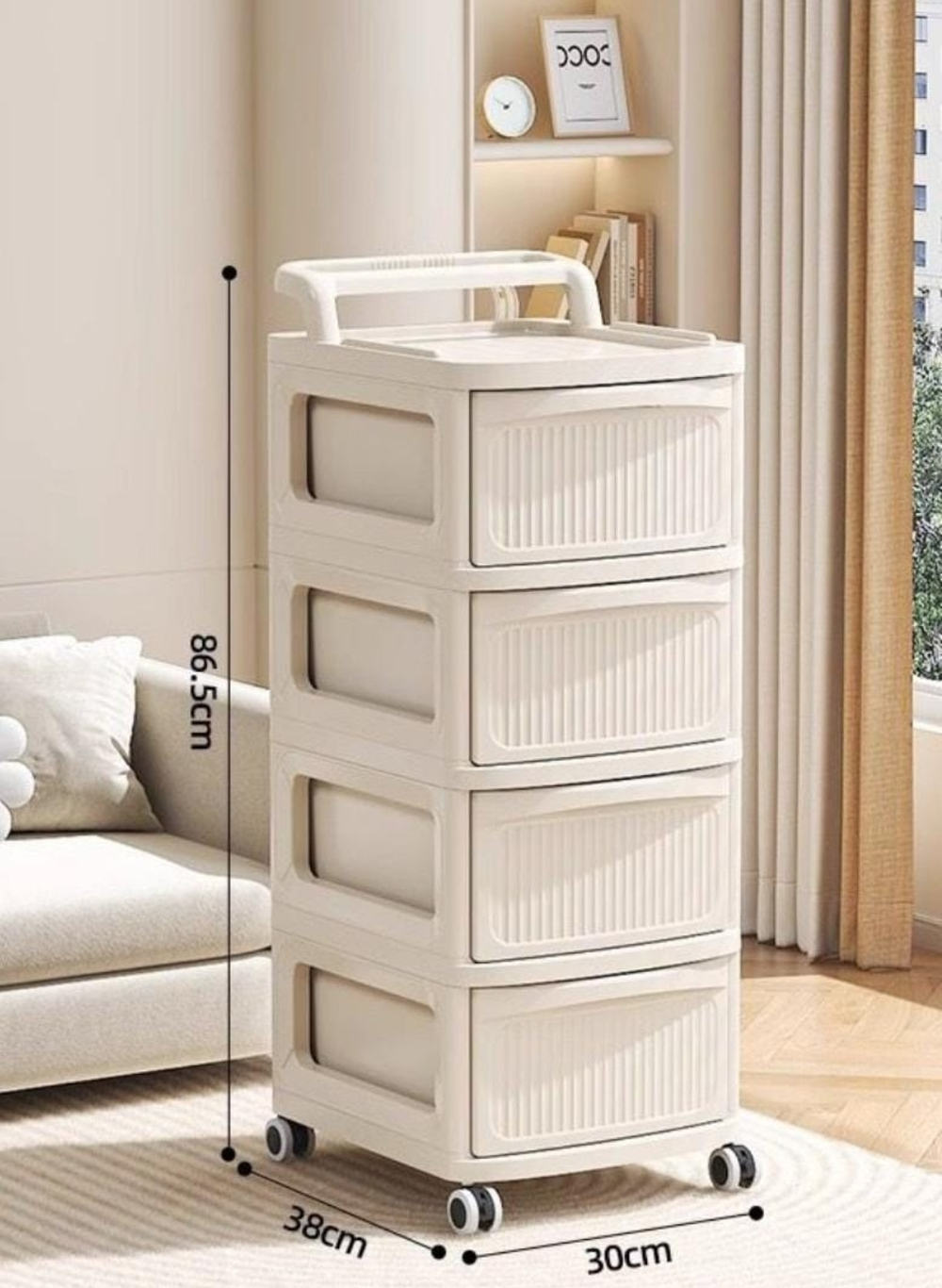 Комод на колесах. 4х секционный