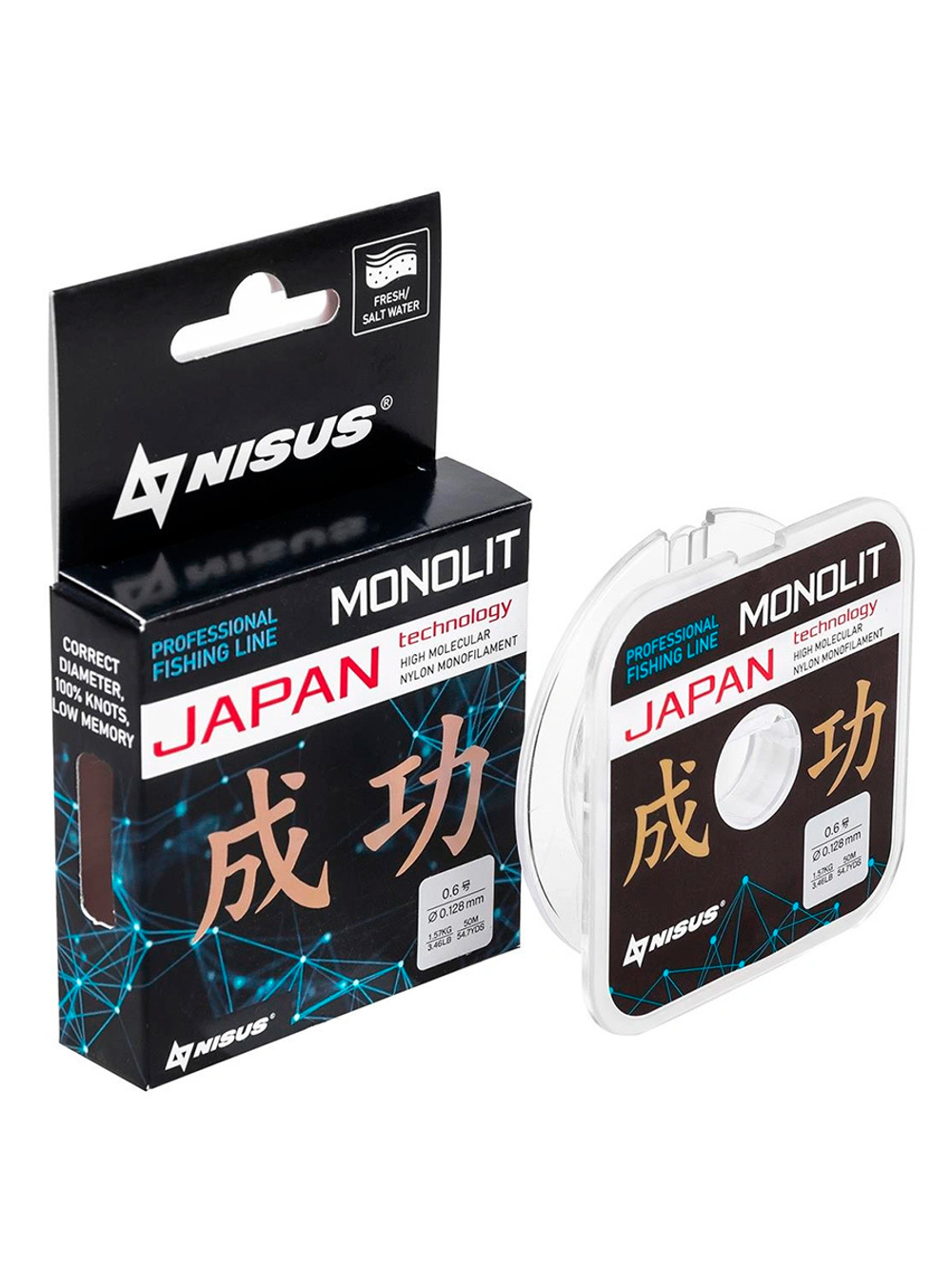 Леска для рыбалки Nisus MONOLIT Nylon Transparent 0,091mm/50m (N-MO-0.091-50)