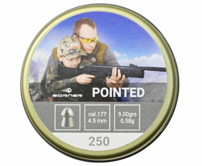 Пули пневматические Borner Pointed 5.5 мм (250 шт, 1.15 грамм)