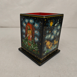 Стакан под ручки и карандаши "12 месяцев" (Ручная роспись Палех)