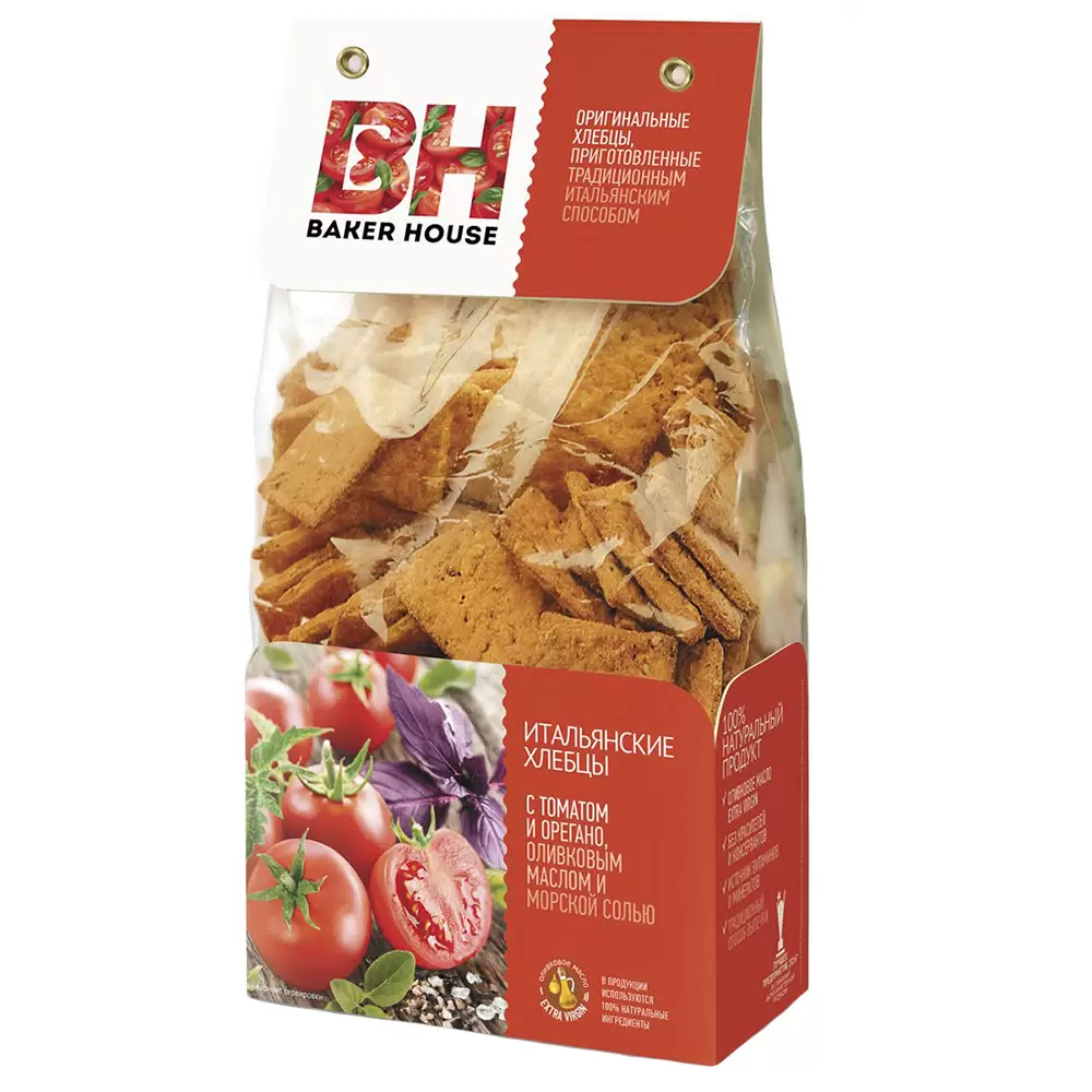 Хлебцы мини Baker House итальянские с томатами 110 гр