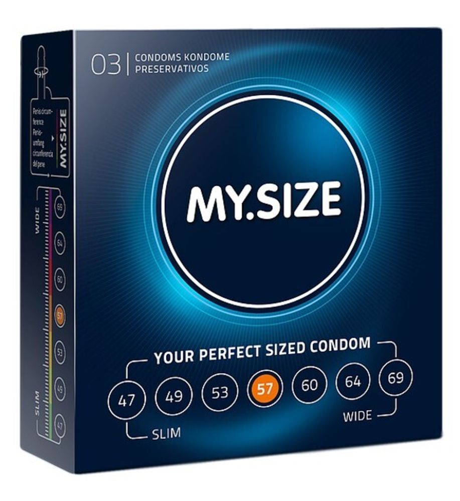 Презервативы My.Size 57 №3 (Цвет: прозрачный)