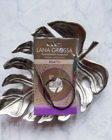 -30% Lana Grossa (KnitPro) Design-Holz Color| Деревянные разноцветные круговые спицы