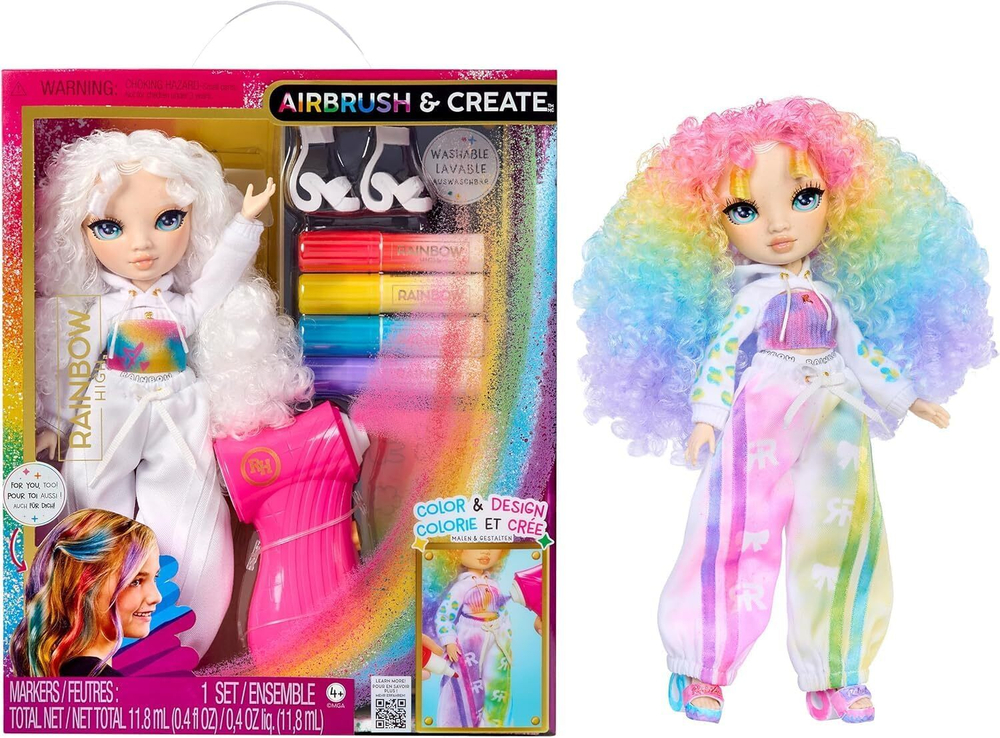Кукла в белом наряде Rainbow High Air Brush & Create 543343