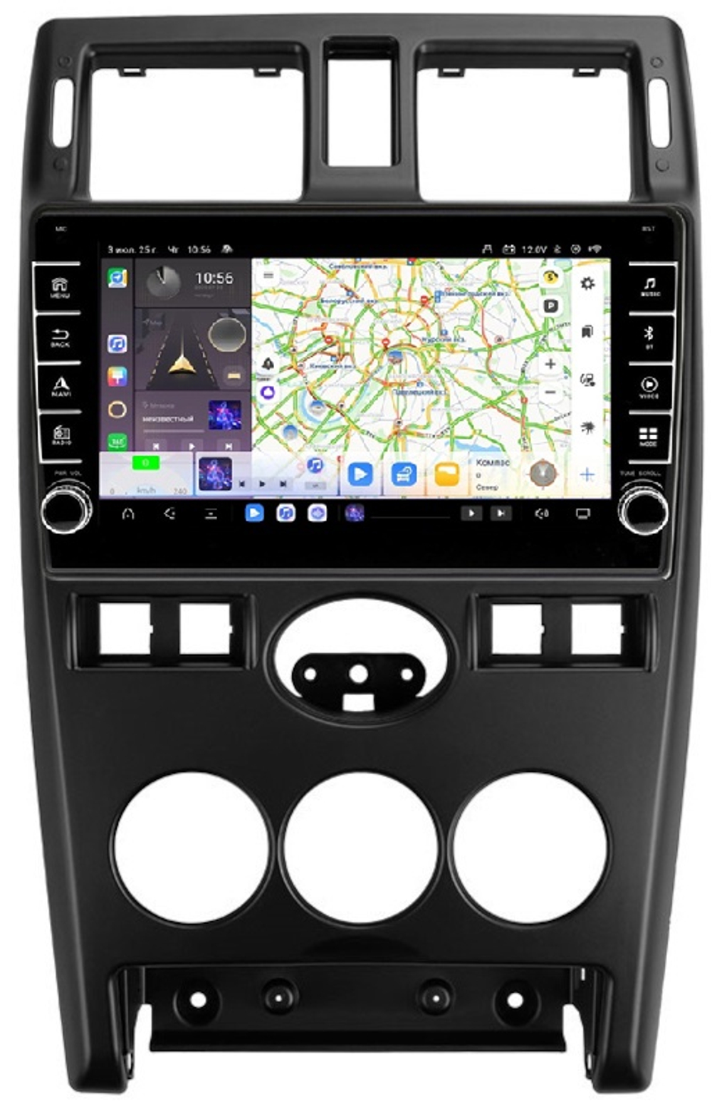 Магнитола для Lada Priora 2007-2013 - Carmedia OL-9066-2 (кнопки и крутилки) Android 13, TS20, 6+128Гб, CarPlay, 4G SIM-слот