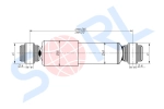 Амортизатор кабины 212/266, O/O, 14x45/14x45 VOLVO, RENAULT (CB0046) SORL