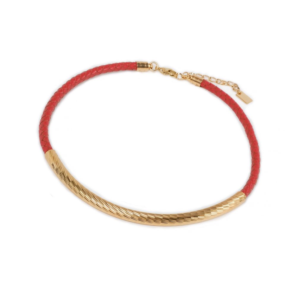 tube choker red