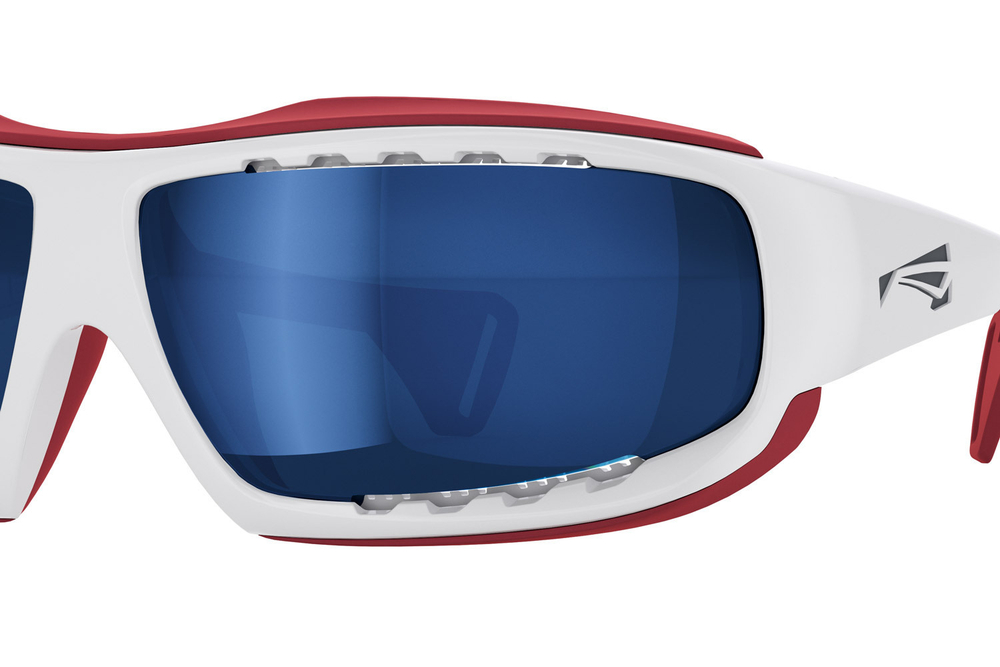 Спортивные очки LiP Typhoon / Gloss White - Red / Zeiss / PA Polarized / Gun Blue Lens