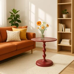 Столик кофейный Fluid, Ø59 см, жженый оранжевый