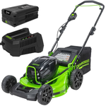 Аккумуляторная газонокосилка Greenworks GC82HPLM51, 82v, 51 см, (2518907UB), с аккумулятором 5 А·ч и зарядным устройством