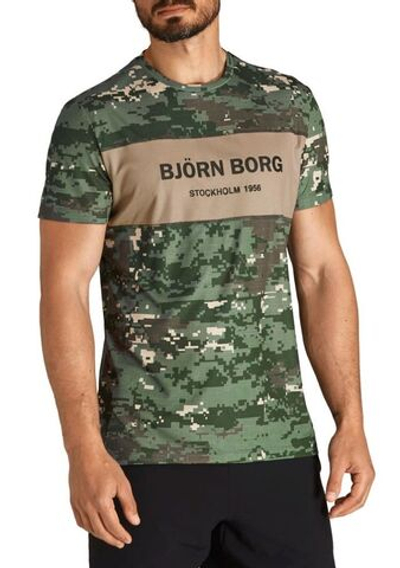 Мужская теннисная футболка Björn Borg Blocked Tee STHLM M - digital woodland