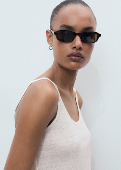 Топ изо льна с бретелями