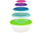 Набор мисок "Радуга" 5шт (0,08л+0,2л+0,5л+1л+2л) микс