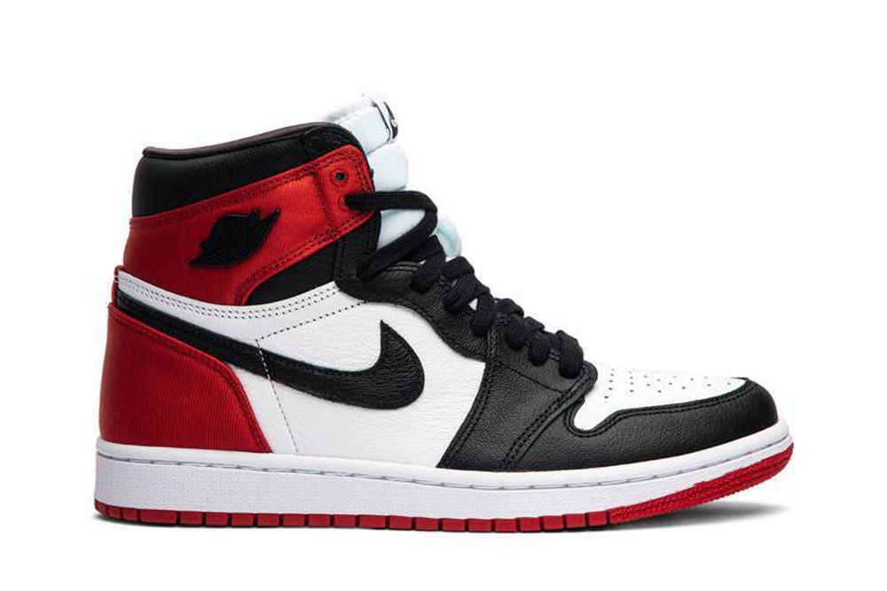 Кроссовки Jordan Air Jordan 1 Retro High Satin Black Toe (Женская размерная сетка)