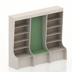 Стеллаж библиотечный фигурный коллекции Поколение А