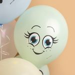 Шар (12''/30 см) Веселые смайлы, Ассорти, макарунс, 1 ст, 25 шт.