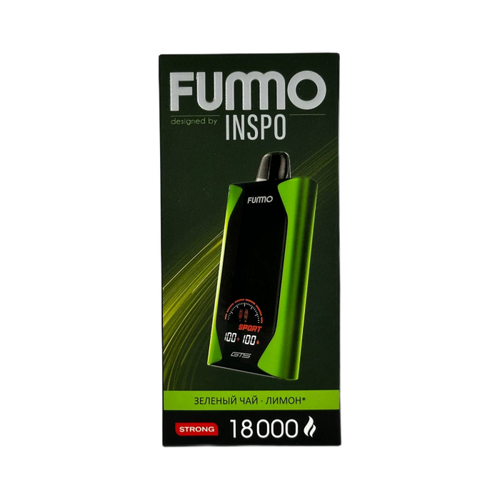Одноразовая электронная сигарета Fummo GTS 18000 - Зеленый Чай Лимон (18000 затяжек)