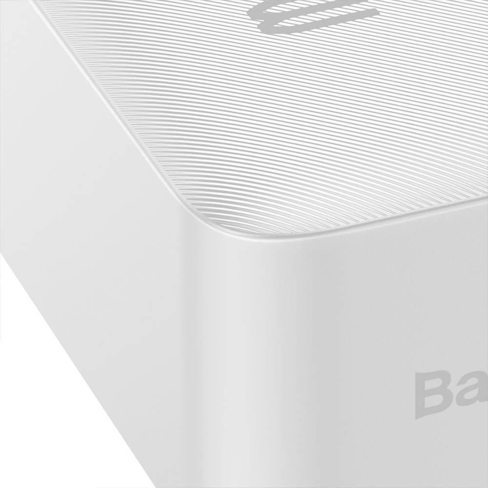 Внешний аккумулятор Baseus Bipow Digital Display Power Bank C+2U 30000mAh 20W - White