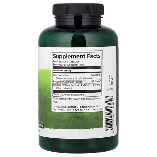 Swanson Vitamins, травяной комплекс для простаты, 200 капсул