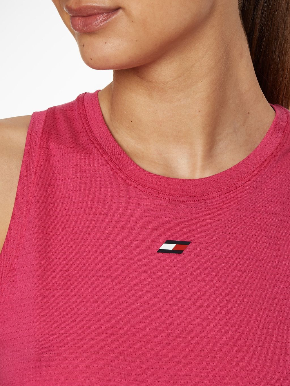 Женский топ теннисный Tommy Hilfiger Performance Mesh Racer Tank - Фиолетовый