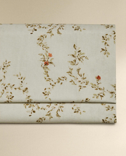 Zara Home - Простыня с принтом в виде листьев, зеленый, 160x280 см