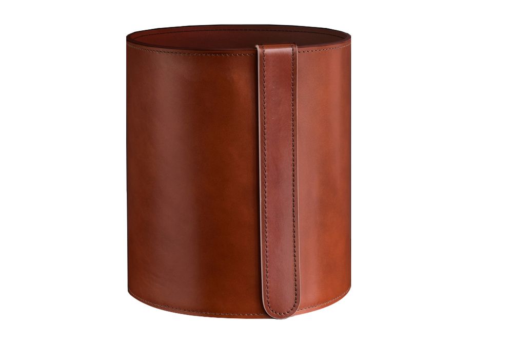 Корзина для мусора Люкс из кожи Full Grain Toscana Tan