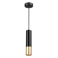 3876/1L HIGHTECH ODL19 399 черный с золотом Подвесной светильник GU10 1*50W 220V KIKO
