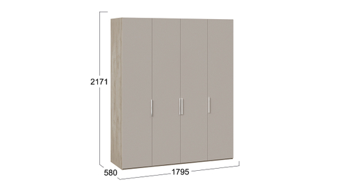 Шкаф комбинированный с 4 глухими дверями «Эмбер»