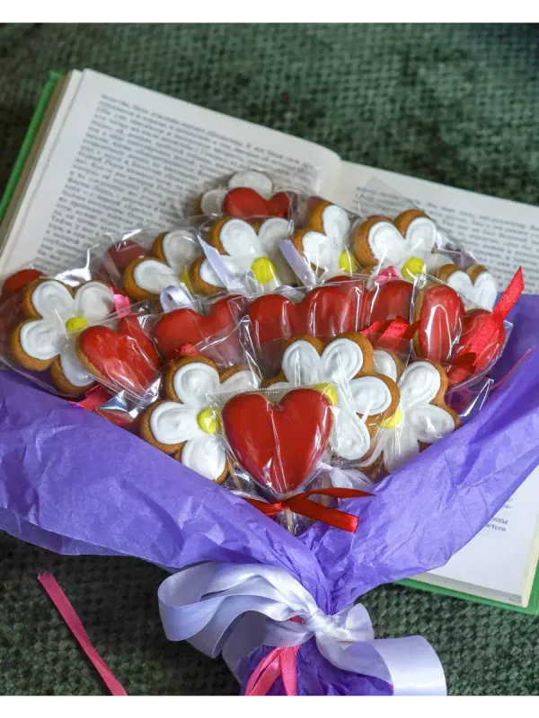 Букет имбирных пряников, 21 шт.