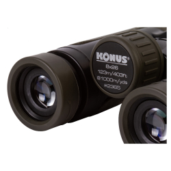 Бинокль Konus Patrol 8x26 — удобные поворотно-выдвижные наглазники