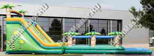 Водная горка с бассейном «Пальмовый рай», 16×4,5×7 м