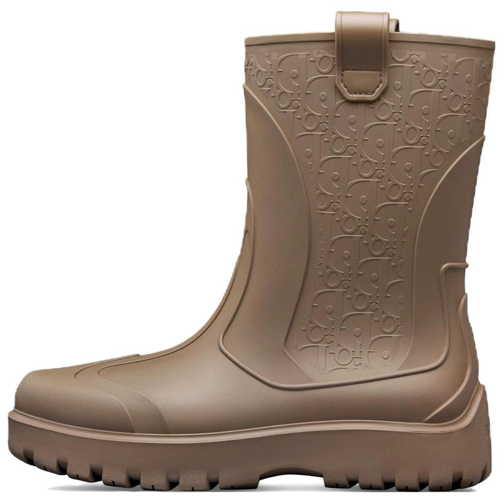 DIOR Garden Rain Boots Men"s Brown