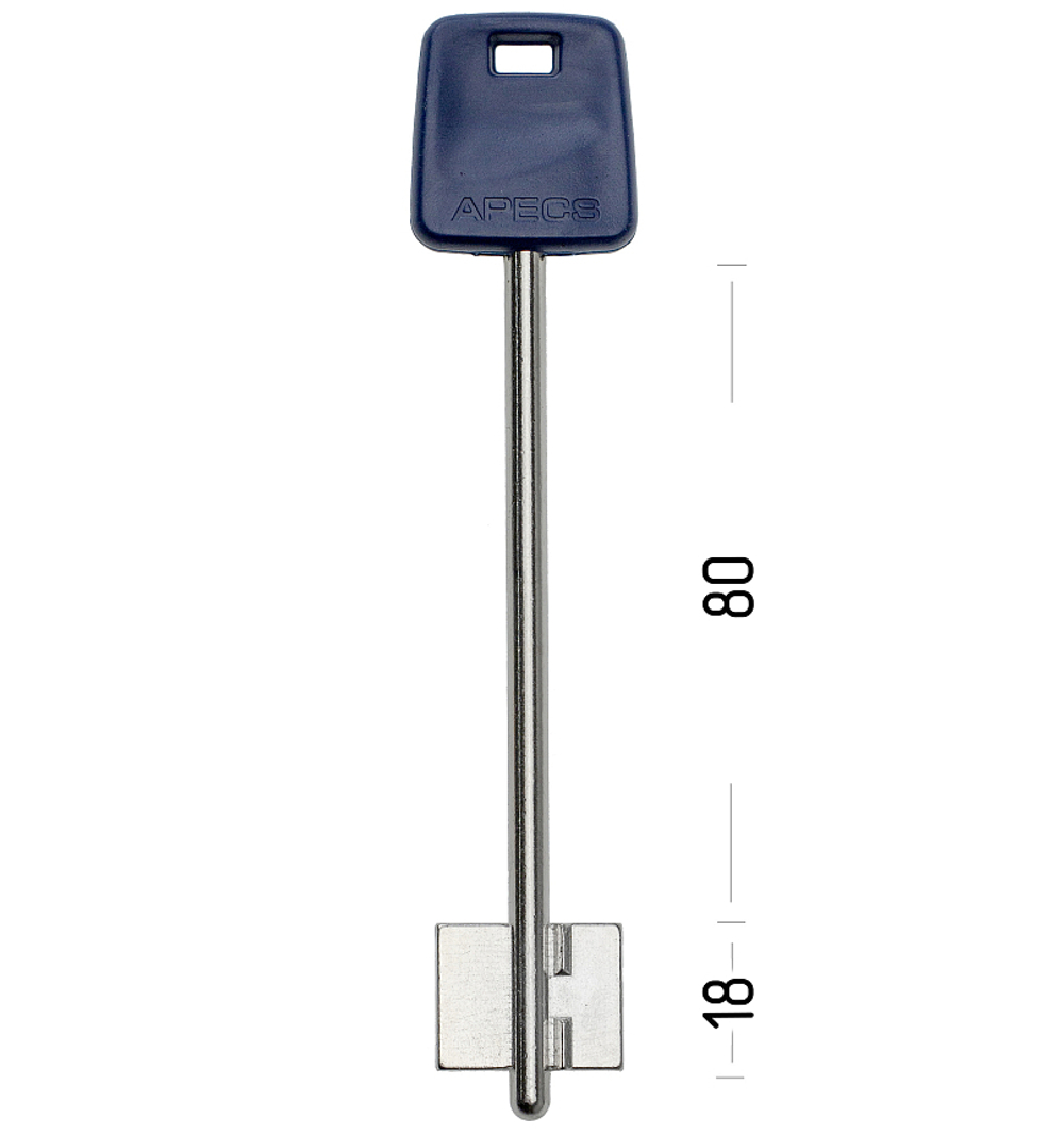 Заготовка сувальдного ключа 10682 APS4DP (синий)
