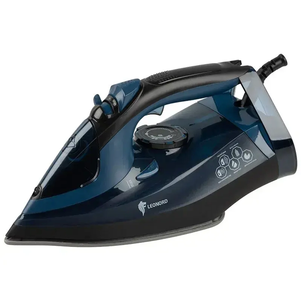 Утюг Leonord LE-1801 черно-синий (3000Вт, пар, спрей, пар. удар, самооч.,керамическая подо