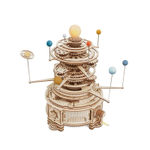 Механический планетарий "Оррери" от ROKR - Деревянный конструктор, сборная механическая модель, 3D пазл