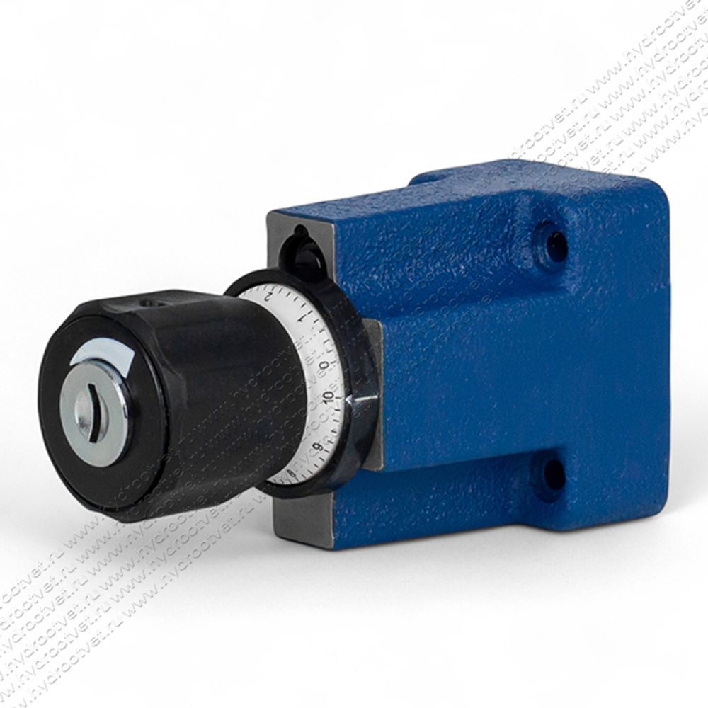 2FRM6B36-3X/16QRV - Регулятор расхода Ду 6 для монтажа на плиту, номинальный расход 16 л/мин, B = без доп. канала (стандарт), обратный клапан - есть