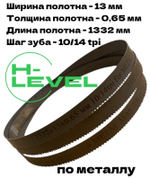 Полотно пильное по металлу М42 1332х13х0,65 мм 10/14 tpi для METAL MASTER MDL-115, MDL-125