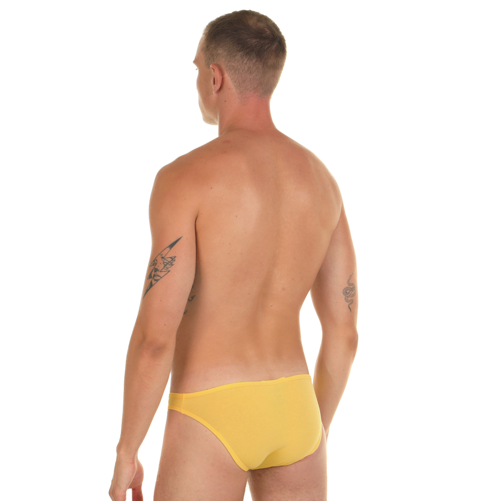 Мужские трусы слипы желтые DonDon 201-01_15