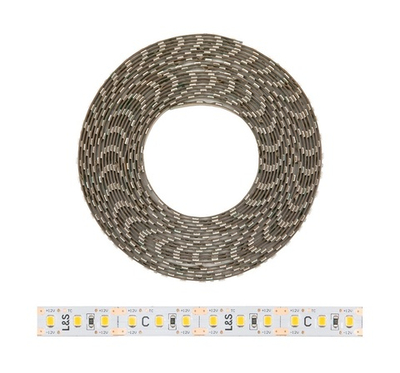 L&S Italy Светодиодная лента MECCANO, ширина 10мм, длина 5000мм, 108 led/м, 12 V, 11.8 W/м, теплый (3000K)