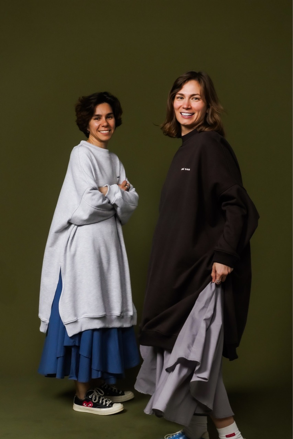 Туника из плотного футера "Горький шоколад"