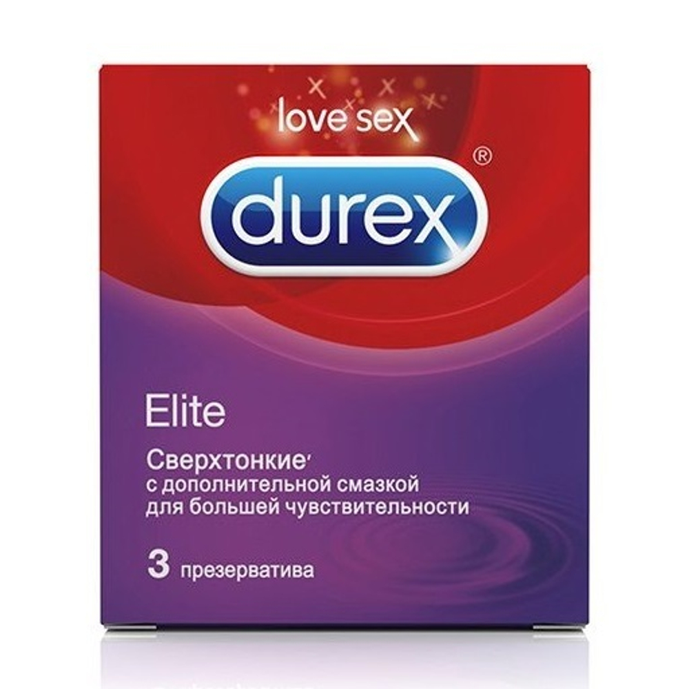 Сверхтонкие презервативы Durex Elite 3шт
