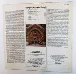 Винтажная виниловая пластинка LP Mozart В.А. Моцарт, Liszt Ferenc Chamber Orchestra Posthorn Serenade No.9 Marches K335 (Венгрия 1987)