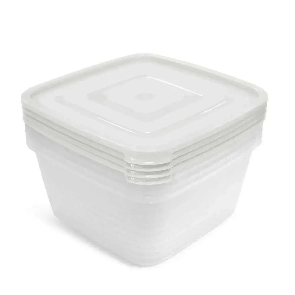 Контейнер для продуктов (СВЧ) Унико квадратный 1,4л набор 4шт. С218 (комплект 12 шт)