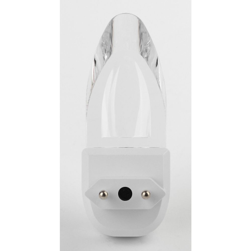 Ночник - светильник светодиодный ЭРА NN-618-LS-W в розетку с датчиком освещенности белый