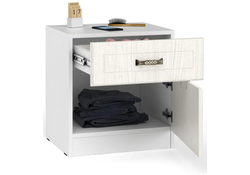 Тумба прикроватная Ливерпуль 08.146 белый / ясень ваниль НМ-1012-100 пвх