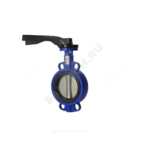 Затвор дисковый поворотный чугун 497B Ду 40 Ру16 межфл с рукояткой диск нерж манжета EPDM Zetkama 497B040C68