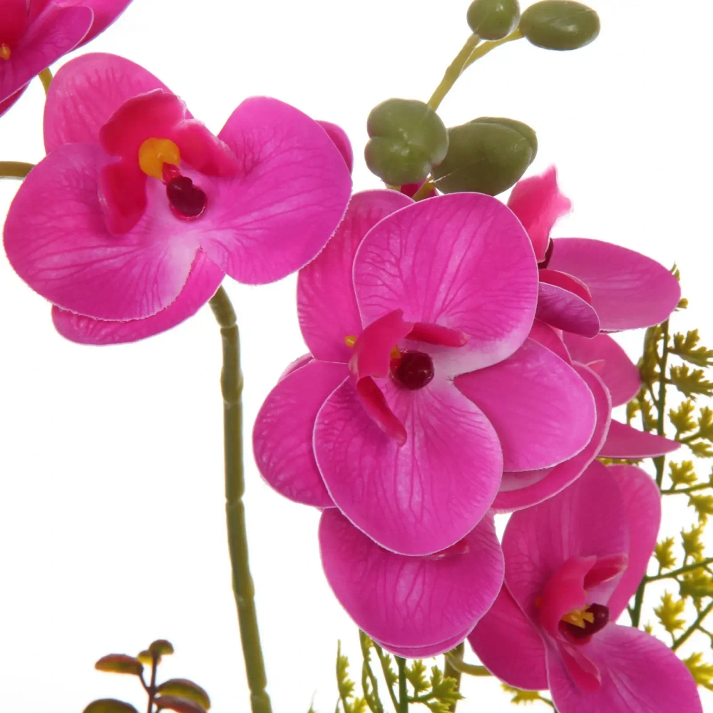 Цветочная композиция «Орхидея» 20*38см сиреневая в керамическом горшке HL-16