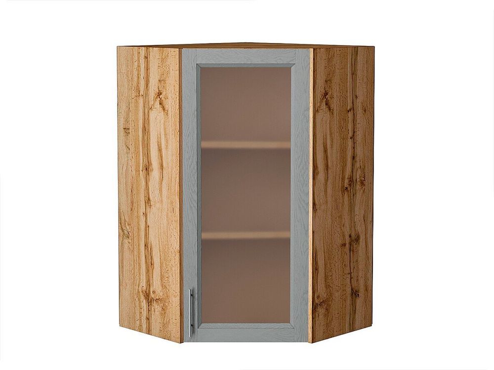 Шкаф верхний угловой остекленный Сканди