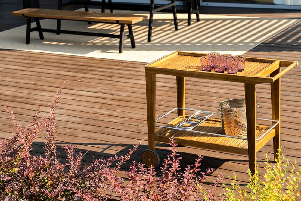 Стол сервировочный из акации Joygarden МОНА, коричневый